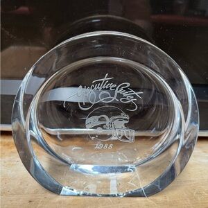 Lead Crystal Seattle Seahawks 1988 Executive Suites Paperweight